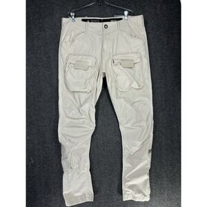 G Star Raw Pants Mens 38x33 (tag 36x36) Beige 3D Regular Tapered Cargo